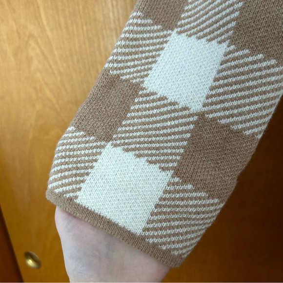 Madewell Minetta Sweater Longline Coat in Buffalo Check Wool Blend Size Small - Picture 5 of 10